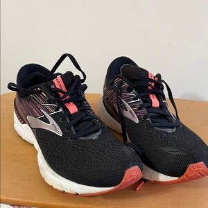 Brooks Women's Adrenaline Black and Coral Athletic Shoes
